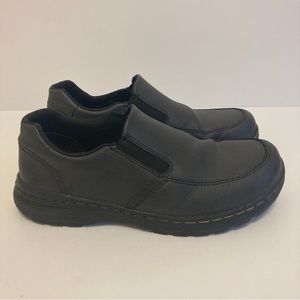 Dr Martens Brennan Black Leather Slip On Comfy Dad Shoes Size 9 Women